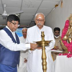 lighting of lamp by Dr. Subhash Sarakar