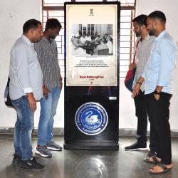 Students seeing exhibition