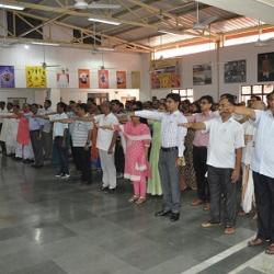 Honorable Vice Chancellor Prof. Ramesh Kumar Pandey administered the Sadbhavna Diwas pledge