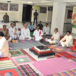 Vice Chancellor doing pooja