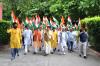 Flag March by Vice Chancellor and Students